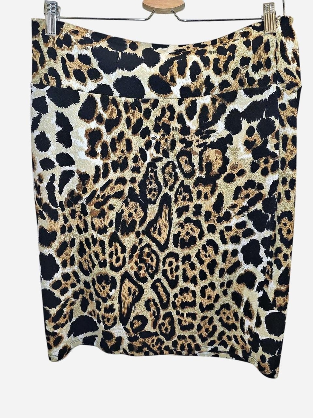 LuLaRoe Leopard Print Pencil Skirt in Black, Brown, Cream